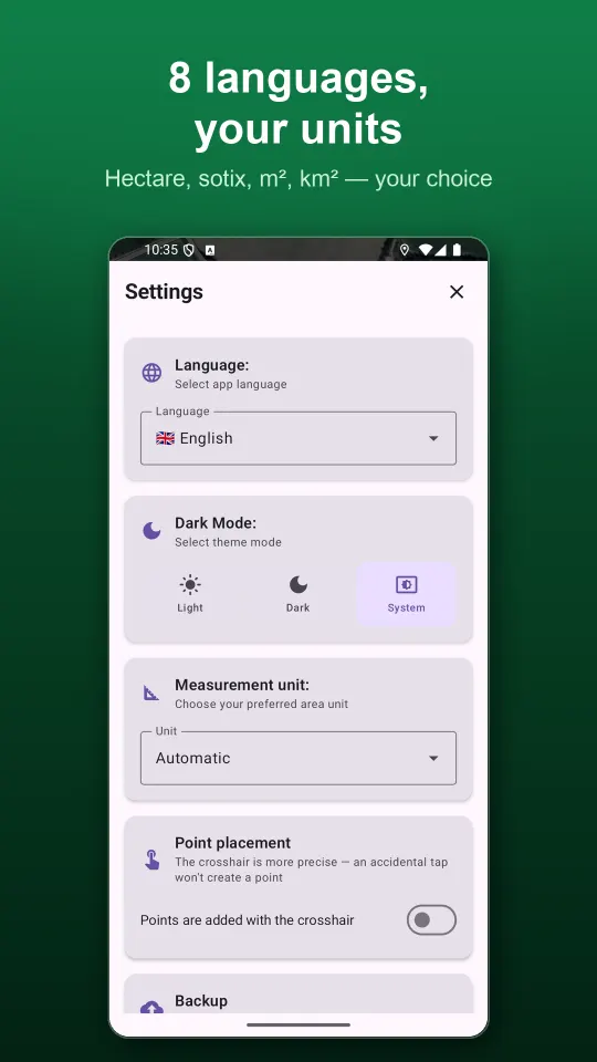 8 languages, your units