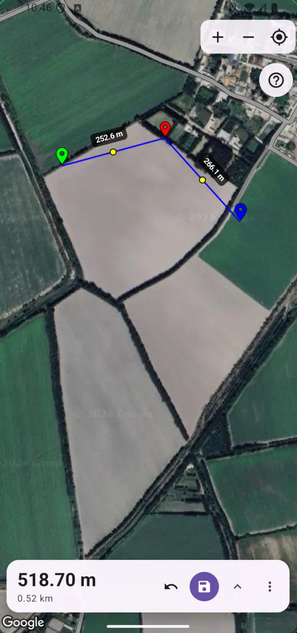 Distance between any points